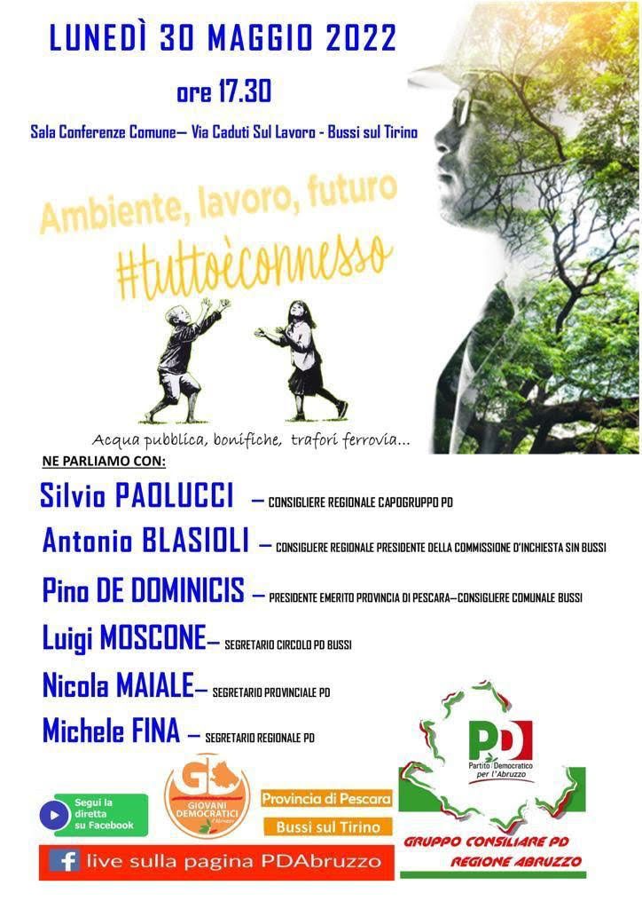 Il 30 maggio a Bussi l’incontro su ambiente e lavoro