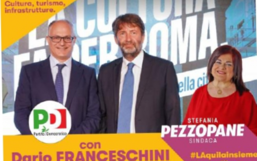 L’8 giugno Franceschini e Gualtieri all’Aquila